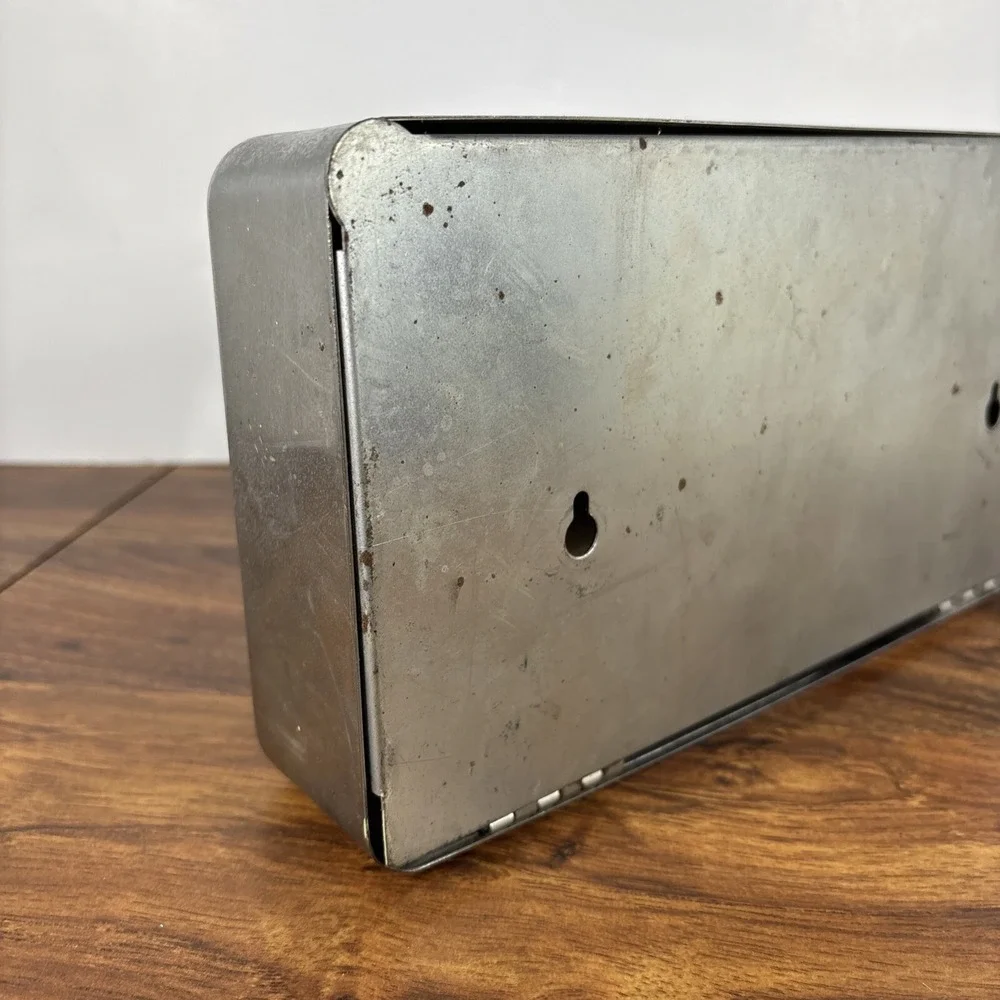 Chrome Kleenex Tissue Dispenser Metal Box Holder MCM Wall Car Mount Vtg NO KEY